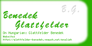 benedek glattfelder business card